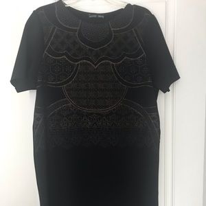 Zara black dress t-shirt dress